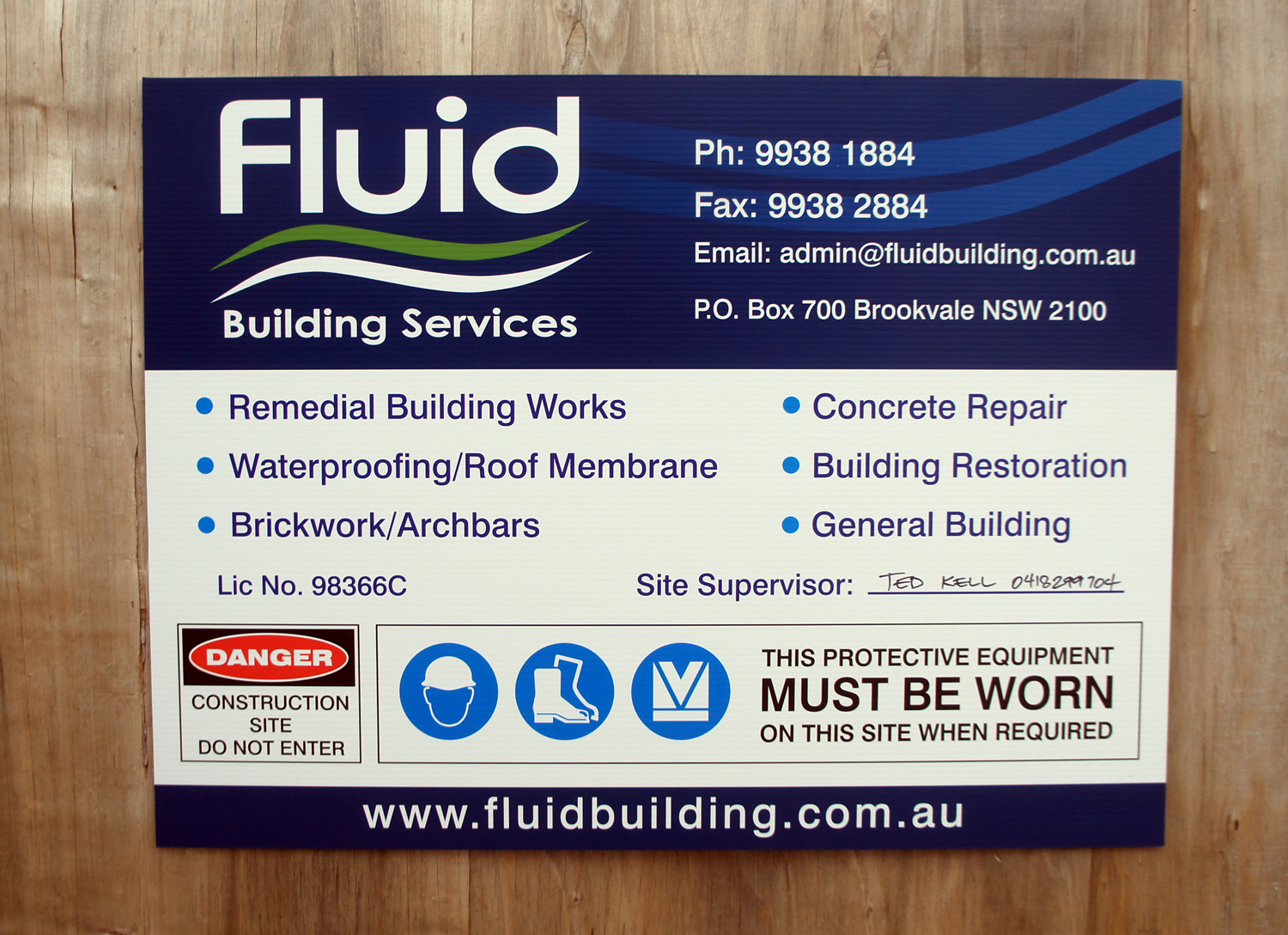 building site signs on the northern beaches Sydney by Hybrid Signs