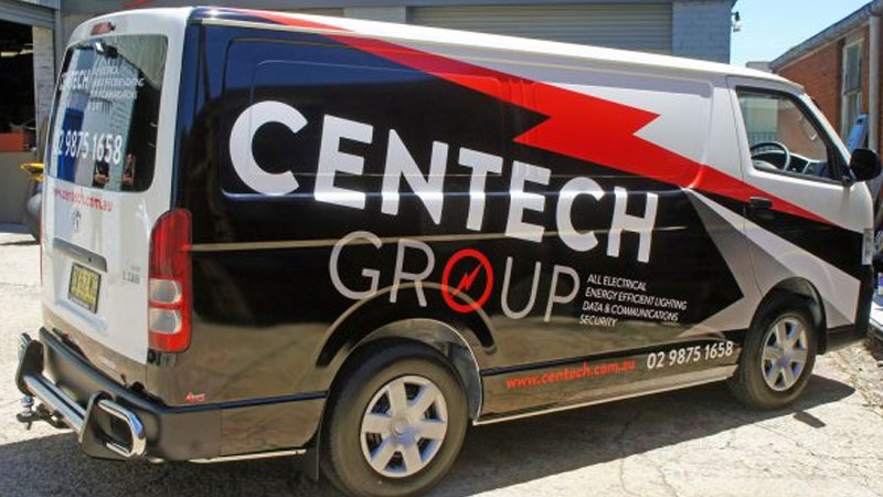 Hybrid Signs Northern Beaches vehicle signage van wrap PARTIAL WRAP